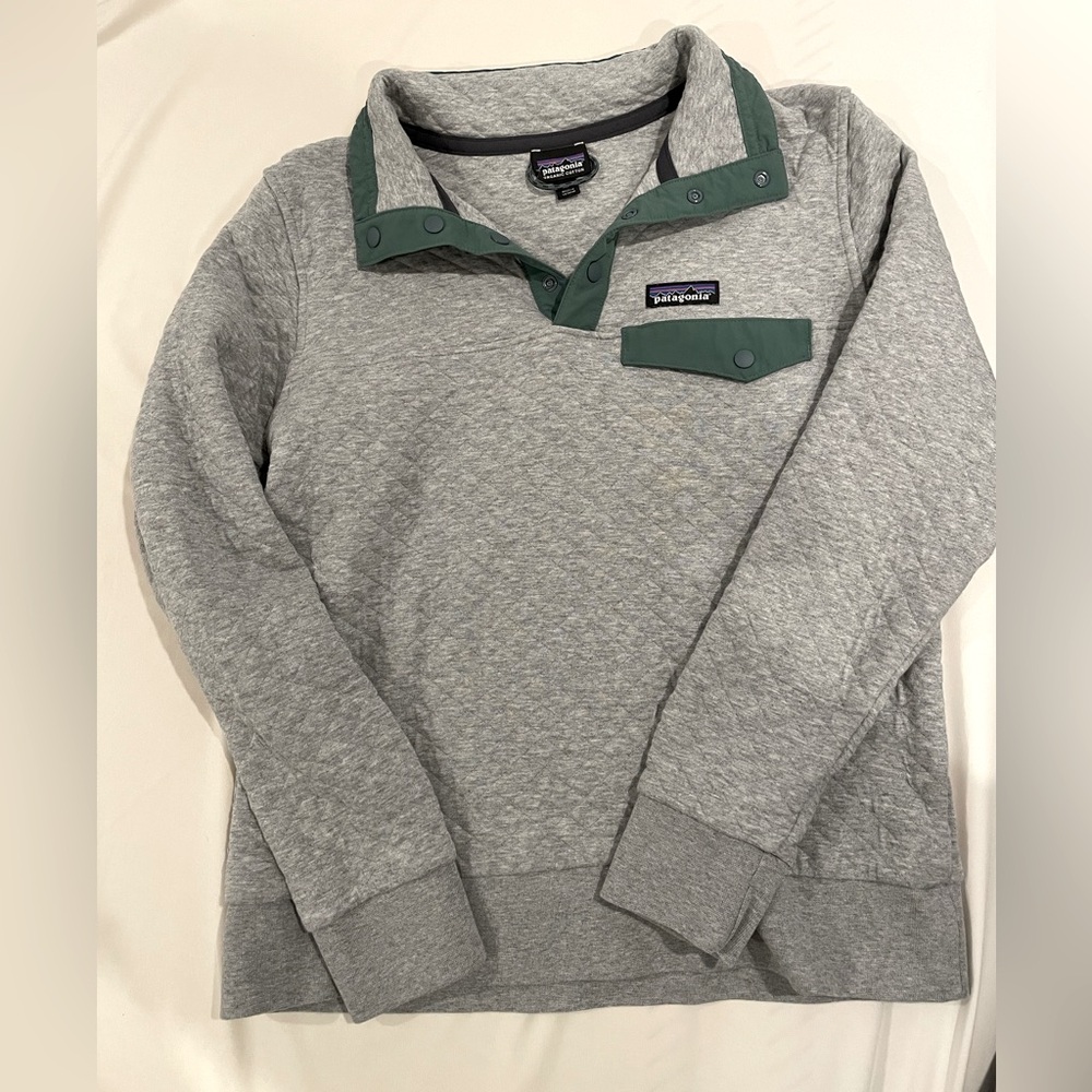 Patagonia Cotton Quilt Snap Pullover, Women’s Small EUC
